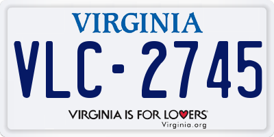 VA license plate VLC2745