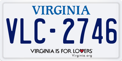 VA license plate VLC2746