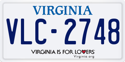 VA license plate VLC2748