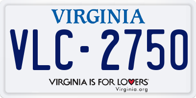 VA license plate VLC2750