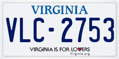 VA license plate VLC2753
