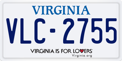 VA license plate VLC2755