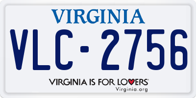 VA license plate VLC2756