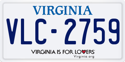 VA license plate VLC2759