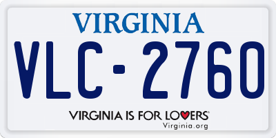 VA license plate VLC2760