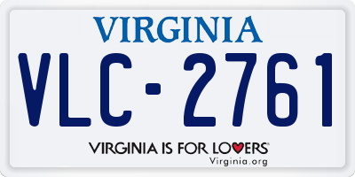 VA license plate VLC2761