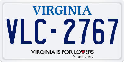 VA license plate VLC2767