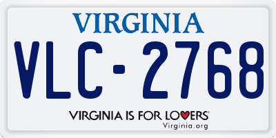 VA license plate VLC2768