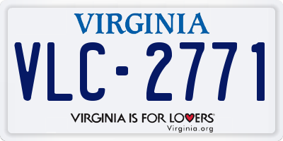 VA license plate VLC2771