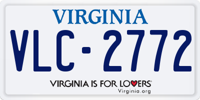 VA license plate VLC2772