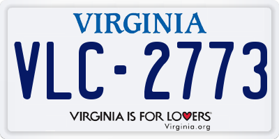 VA license plate VLC2773