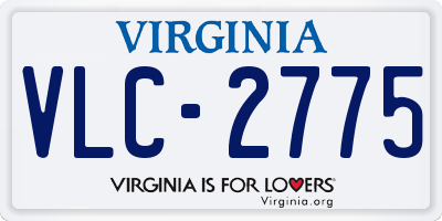VA license plate VLC2775