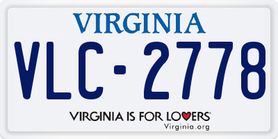 VA license plate VLC2778