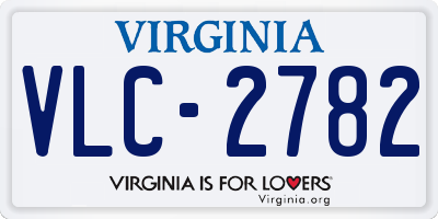 VA license plate VLC2782