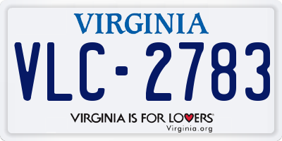 VA license plate VLC2783