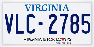 VA license plate VLC2785