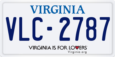 VA license plate VLC2787