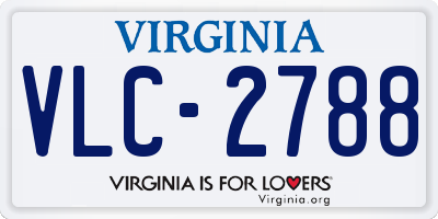 VA license plate VLC2788