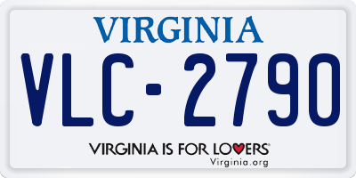 VA license plate VLC2790