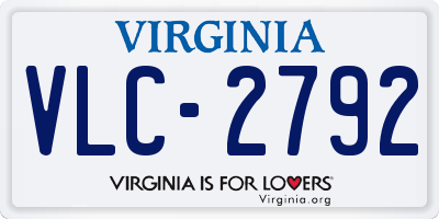 VA license plate VLC2792