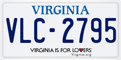 VA license plate VLC2795
