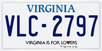 VA license plate VLC2797
