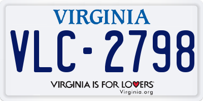 VA license plate VLC2798