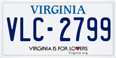 VA license plate VLC2799