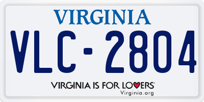 VA license plate VLC2804