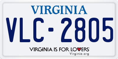 VA license plate VLC2805