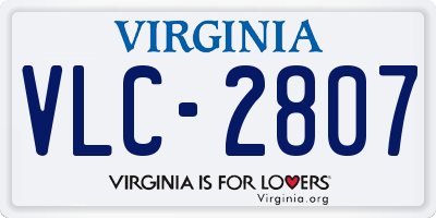 VA license plate VLC2807