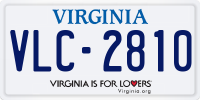 VA license plate VLC2810