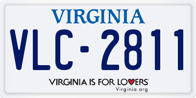 VA license plate VLC2811