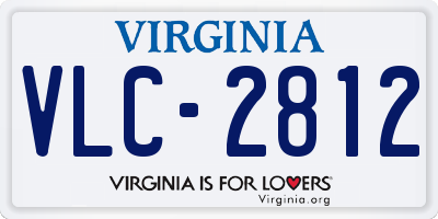 VA license plate VLC2812