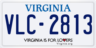 VA license plate VLC2813