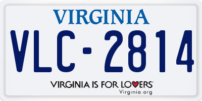 VA license plate VLC2814