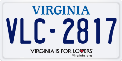 VA license plate VLC2817