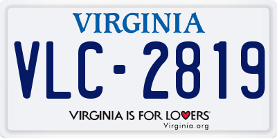 VA license plate VLC2819