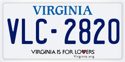 VA license plate VLC2820