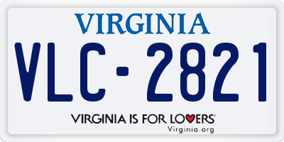 VA license plate VLC2821