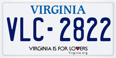 VA license plate VLC2822
