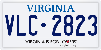 VA license plate VLC2823