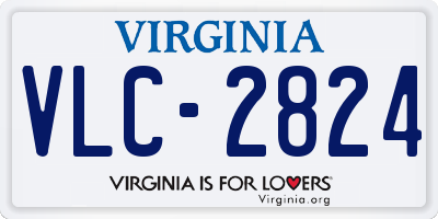 VA license plate VLC2824