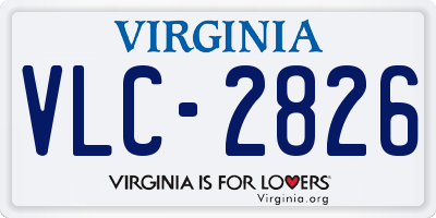 VA license plate VLC2826