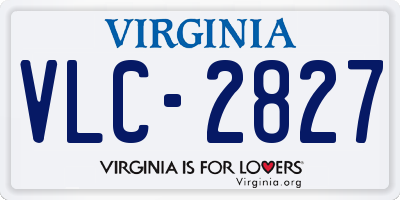 VA license plate VLC2827