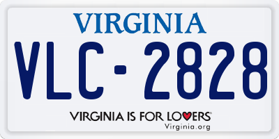 VA license plate VLC2828