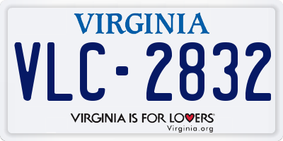VA license plate VLC2832