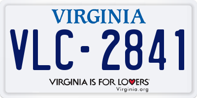 VA license plate VLC2841