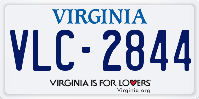 VA license plate VLC2844