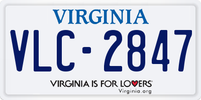 VA license plate VLC2847
